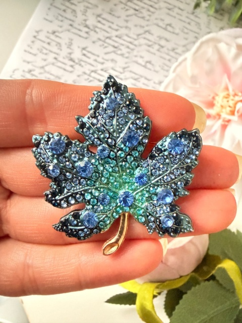 Elegancka Broszka "Złocisty Liść" |YourLook| Wyjątkowa | Klasyka i Styl