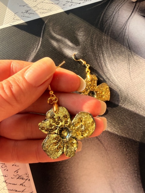 Kolczyki "Złote Kwiaty" | YourLook| Rękodzieło | Lekkie | Prezent dla Niej