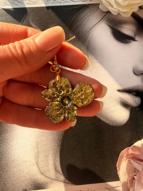 Kolczyki "Złote Kwiaty" | YourLook| Rękodzieło | Lekkie | Prezent dla Niej